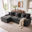 Canapé modulaire en velours côtelé 3 pièces Milbrey-439441746-439441758