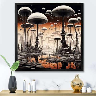 «Magic Mushroom Enchanted Forest Illustration I - Mushroom», reproduction sur toile