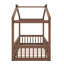 Structure de lit en bois avec clôture-1457319808