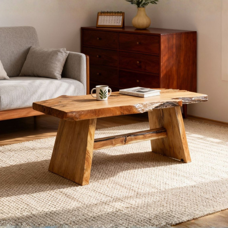 Table basse / banc en teck
