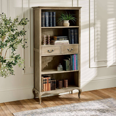 Ammon 180cm H x 90cm W Solid Wood Bookcase