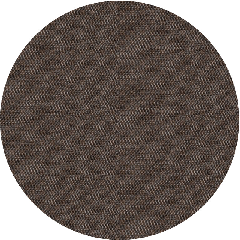 Tapis brun foncé à tisser électrique, Rond 5 pi