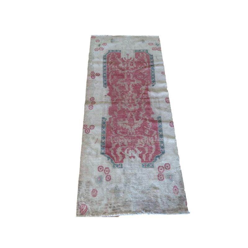 Tapis oriental rouge Oushak 3 pi 1 po x 7 pi 1 po C19846E755BC422BA833EB4D88E58A01