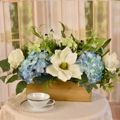 Faux Silk Arrangement in Planter