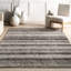 Panitz Hand Tufted Multi Striped Shaggy Grey/Brown Area Rug-268464315