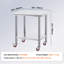 Table de travail en acier inoxydable 76 x 61 x 84 cm, capacité de charge de 318 kg, 4 roues, 3 hauteurs réglables, table de préparation alimentaire robuste pour cuisines professionnelles et restaurants, argent-62288014