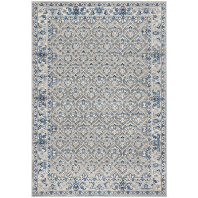 Tapis gris clair / bleu Asucena