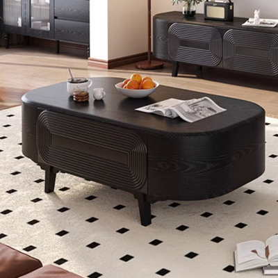 Black design storage end table