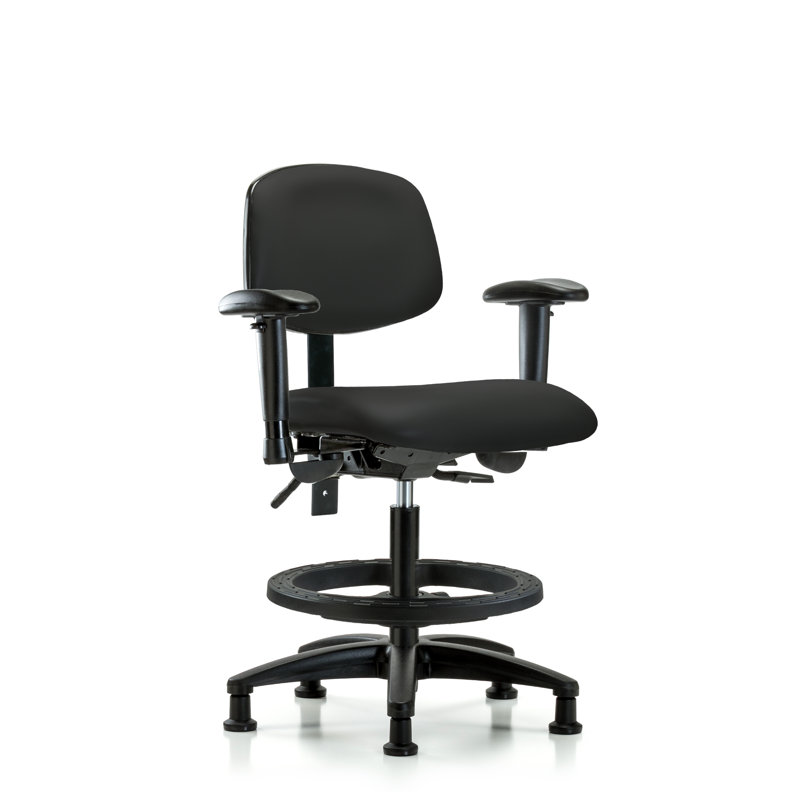 Chaise de dessin Baca, Noir, Patins, Inclus