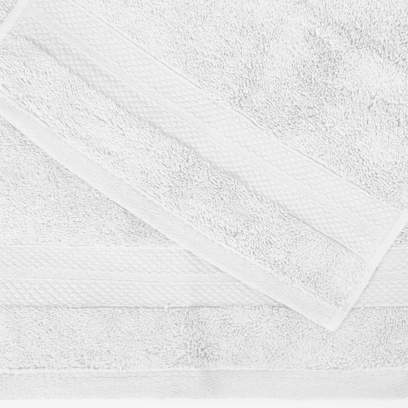 Collection de serviettes finlandaises en peluche 100% turque, Blanc, Essuie-mains - paquet de 6