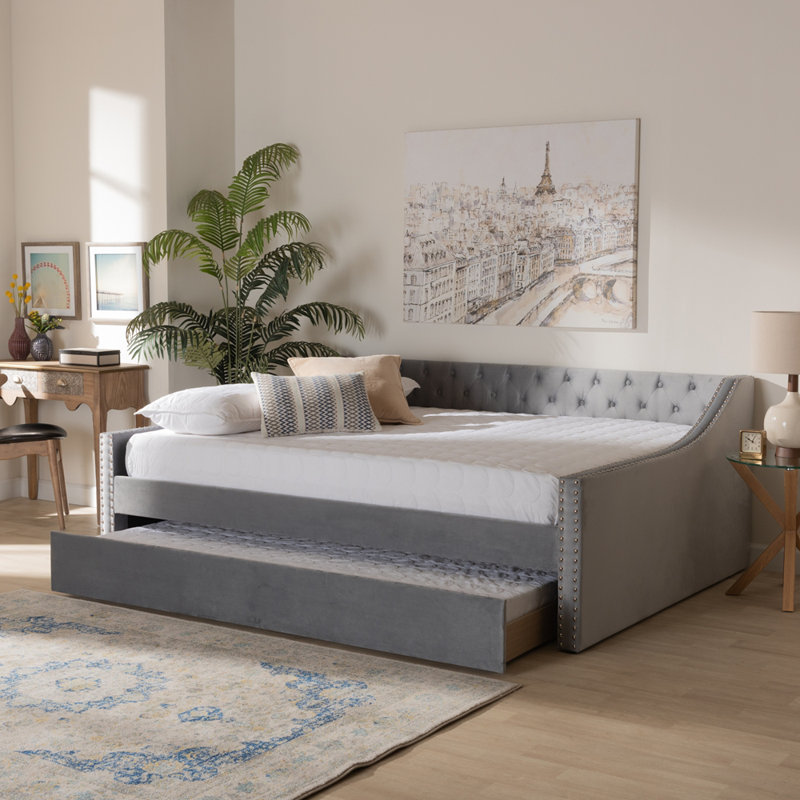 Kylah Upholstered Daybed, Gray, Queen