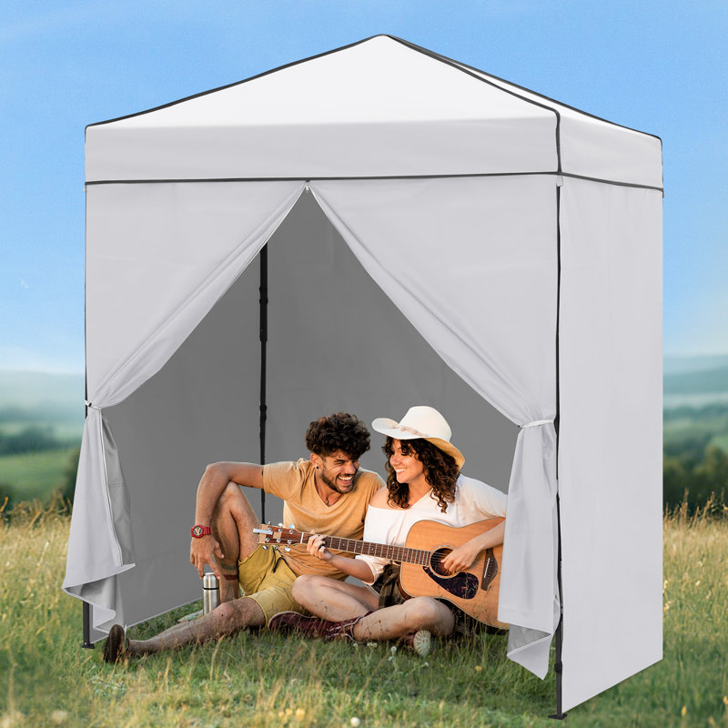 6x4 Canopy Tent, Heavy Duty Pop up Canopy with Sidewalls, White