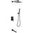 Wall Mounted Rain Shower System With Pressured Balanced Valve And Rotatable Tub Spout-65312333