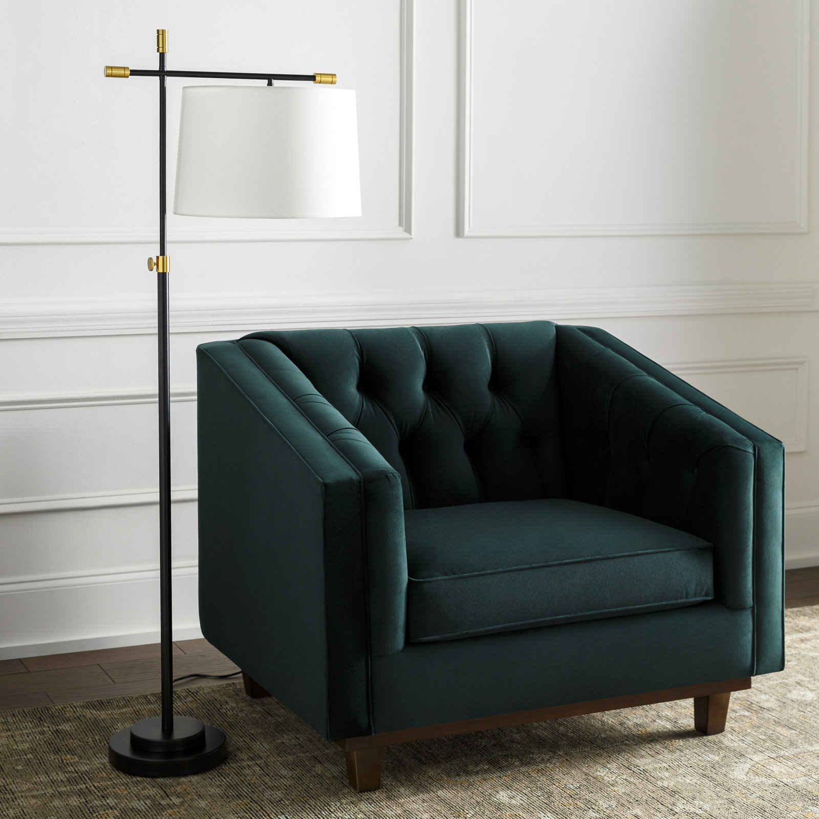 Samauria 62'' Swing Arm Floor Lamp