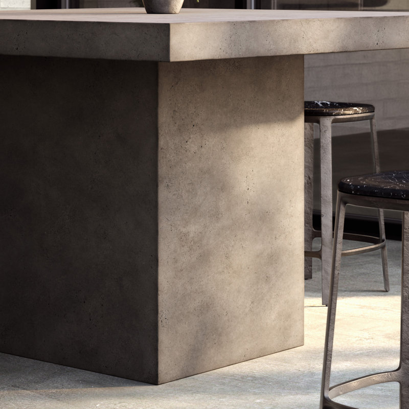 Kareen Bar & Counter Height Pedestal Dining Table, Counter Table (36.25" Height), Dark Gray