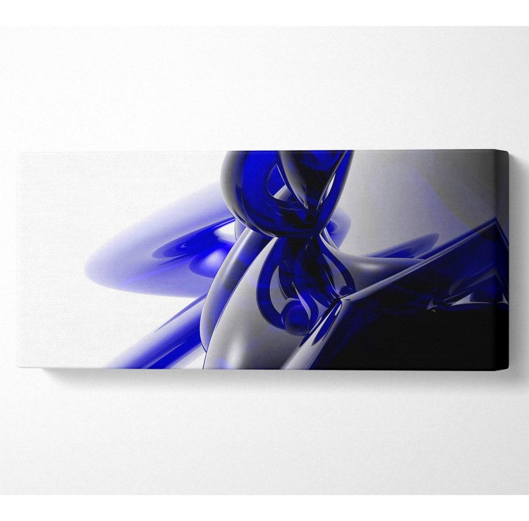 Blue Liquid Twist - Kunstdrucke auf Leinwand - Wrapped Canvas