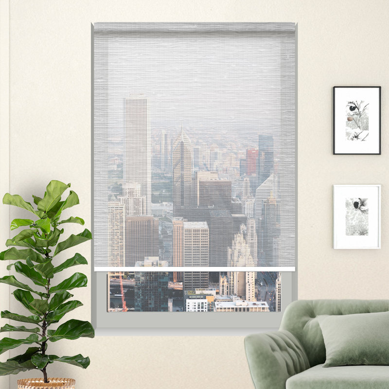 Abat-jour naturel tissé naturel, Lin lin, L 82 po x L 48 po