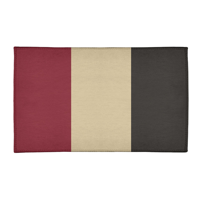 Tapis de table rouge en brique de hockey national, Rectangle 3 pi x 5 pi