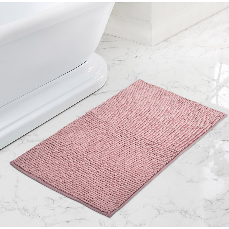 Busselton Shaggy Noodle Bath Mat 50x80, Blush