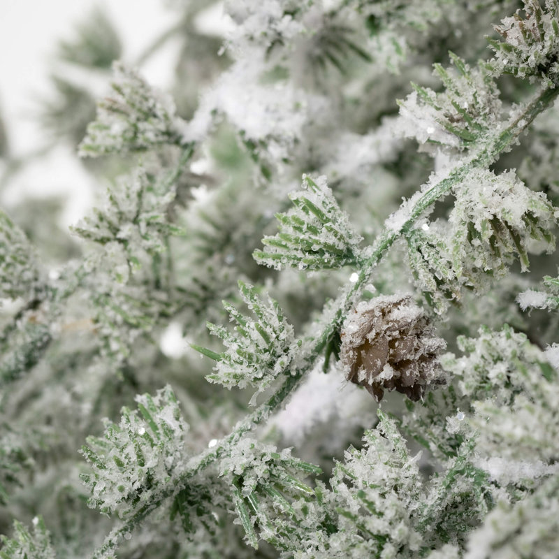 Arbre enneigé 40 po, pin enneigé de Noël, vert-blanc