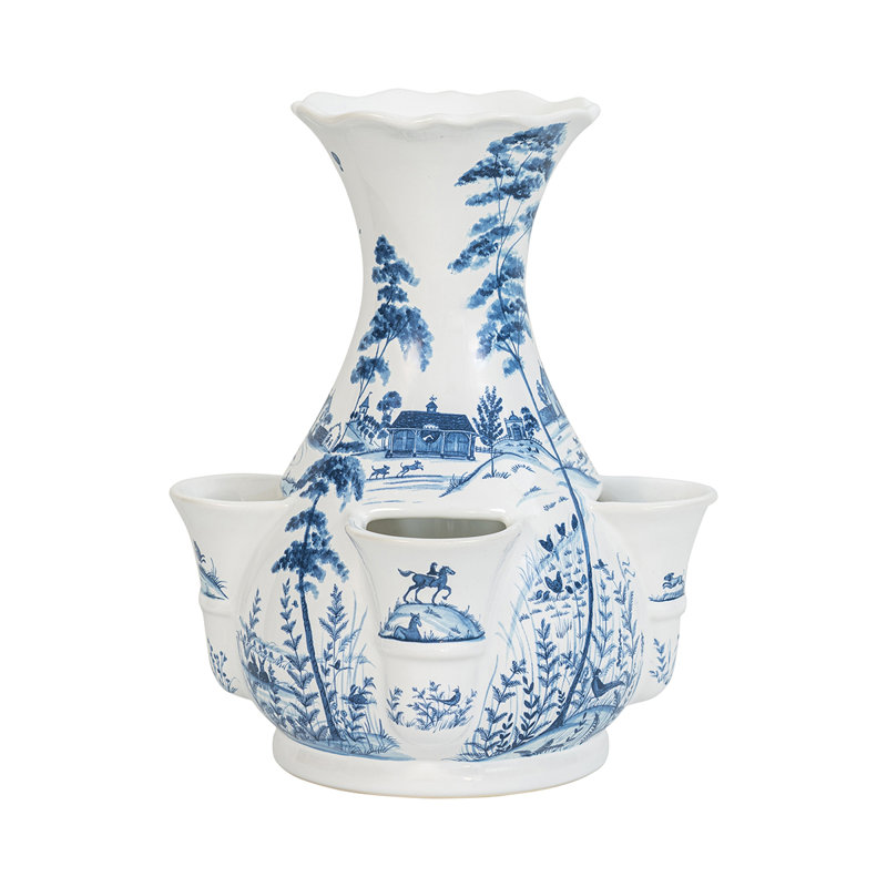 Country Estate 11.5" Tulipiere Vase- Delft Blue