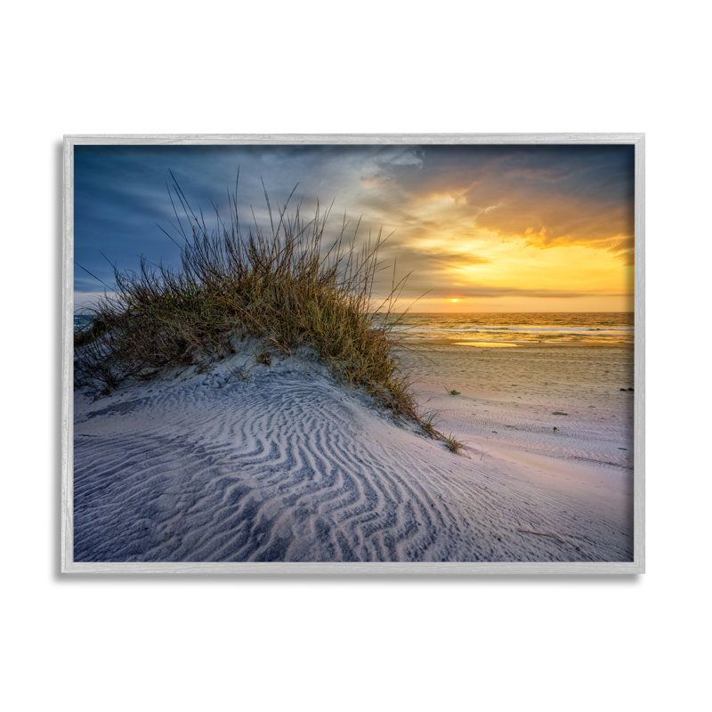 «Beach Sand Dunes Vivid Sunrise», art de la giclée encadrée par Rick Berk, H 11 po x l 14 po x P 1,5 po