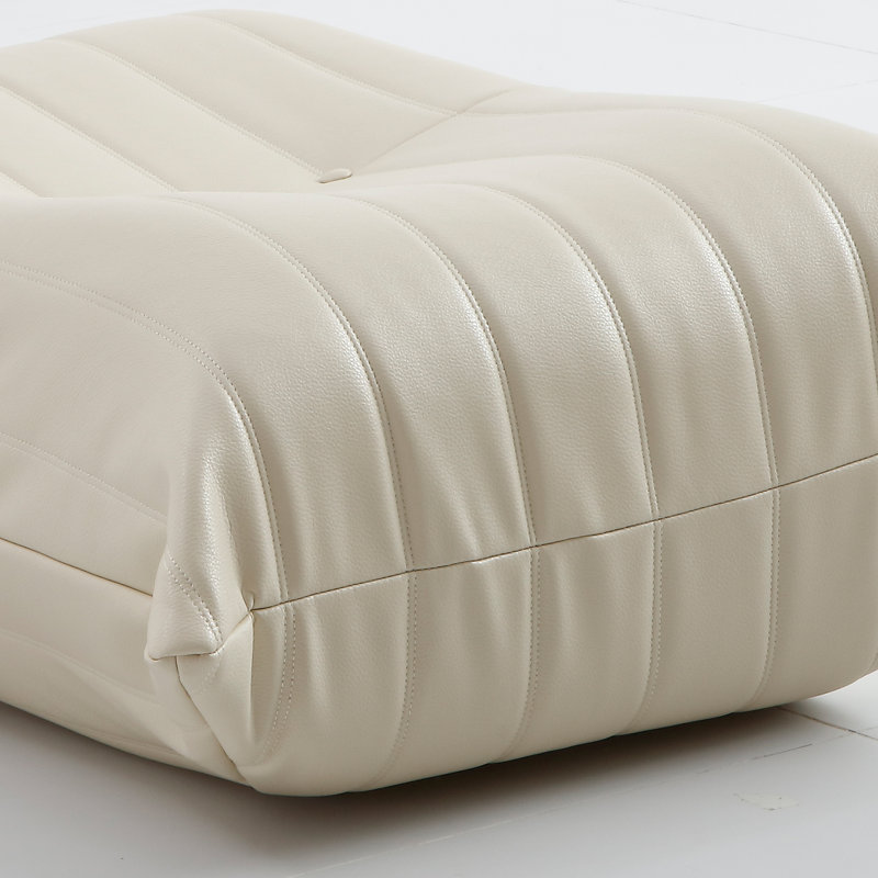 Upholstered Sofa, Lazy Sofa Faux Leather Couch Armless Bean Bag Chair  Floor Fireside Chair Lounge for Adult for Living Room Bedroom Apartment