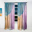 Bleu et orange liquide Art II - rideau moderne - velours obscurcissant - 1 panneau-72225153