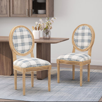Chaise d'appoint rembourrée à dossier Roi Louis Jair