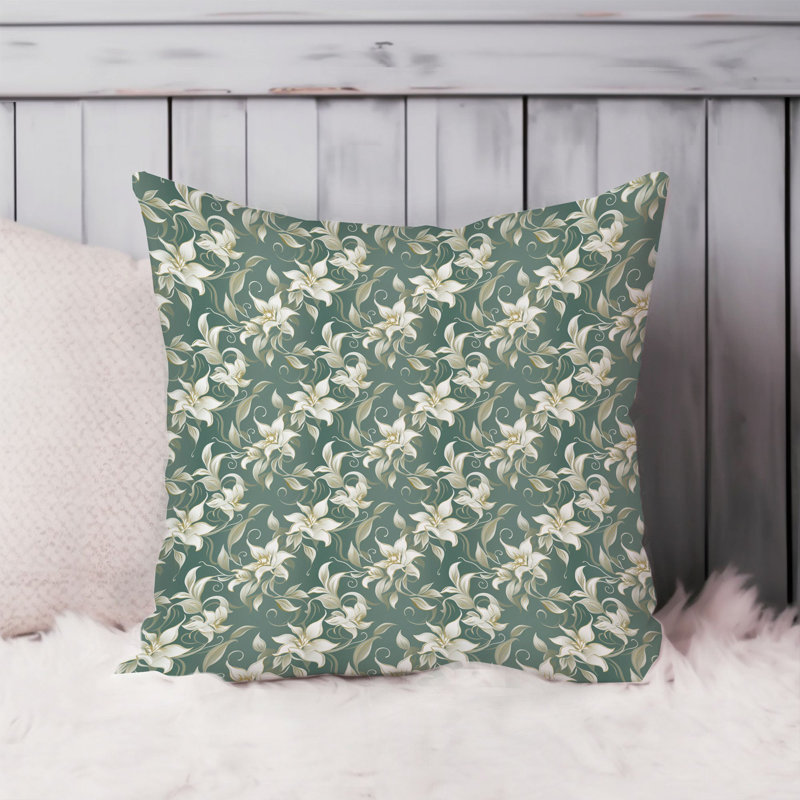 Motif floral botanique moderne, H 16 po x l 16 po