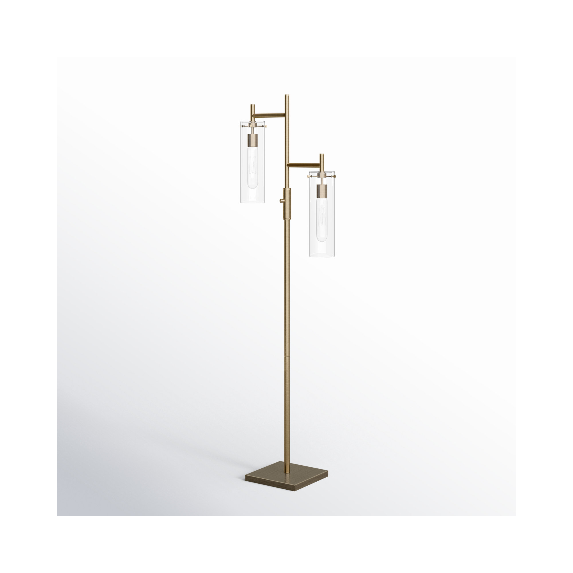 Gilbert 64.25'' Floor Lamp, Antique Brass