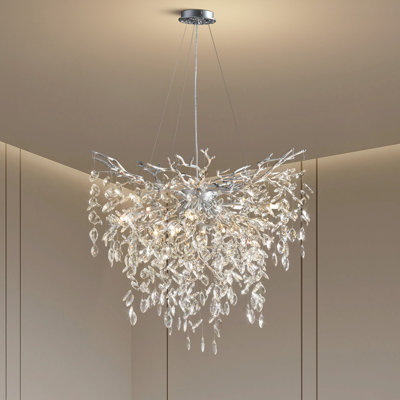 Lustre en cristal chromé 10 lumières Modern