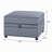 Grey Rectangle Storage Ottoman