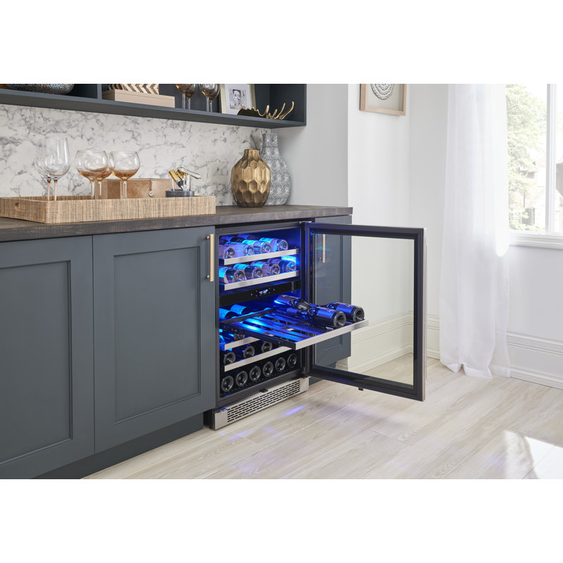 Presrv 24'' 45 Bottle Dual Zone Freestanding/Built-In Wine Refrigerator