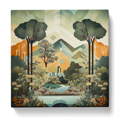 Landscape Art Deco No.6 - Wrapped Canvas