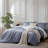 MooMee Duvet Cover Set Silky Sateen Look Luxury Sheen Zipper Closure & 8 Interior Ties 100% Long-Staple Cotton 600TC -113815272-105272386