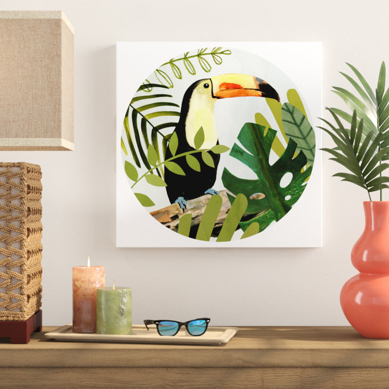 Flamingo Forest Collection C 1 Piece Wrapped Canvas Painting, 51cm H x 51cm W