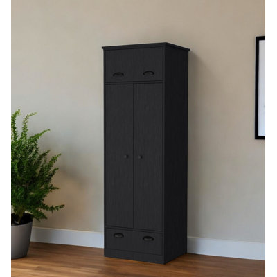 Commode combinée 23 po à tiroir noir