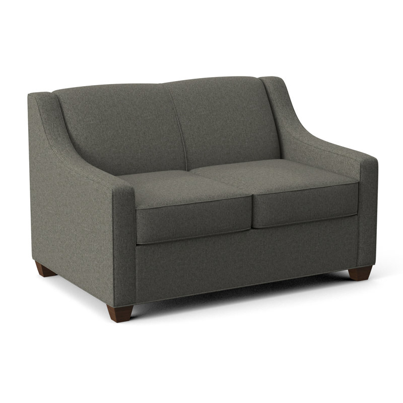 Phillips 52" Square Arm Sofa Bed with Reversible Cushions, Montana Walnut, Dorset Ash