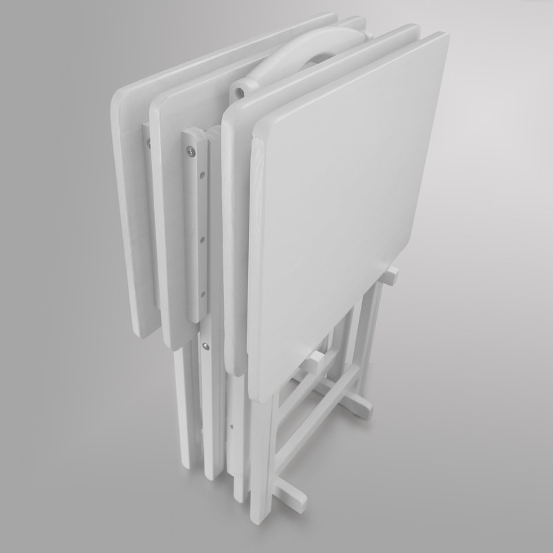 Table-plateau pour télévision avec socle Mischa, blanc