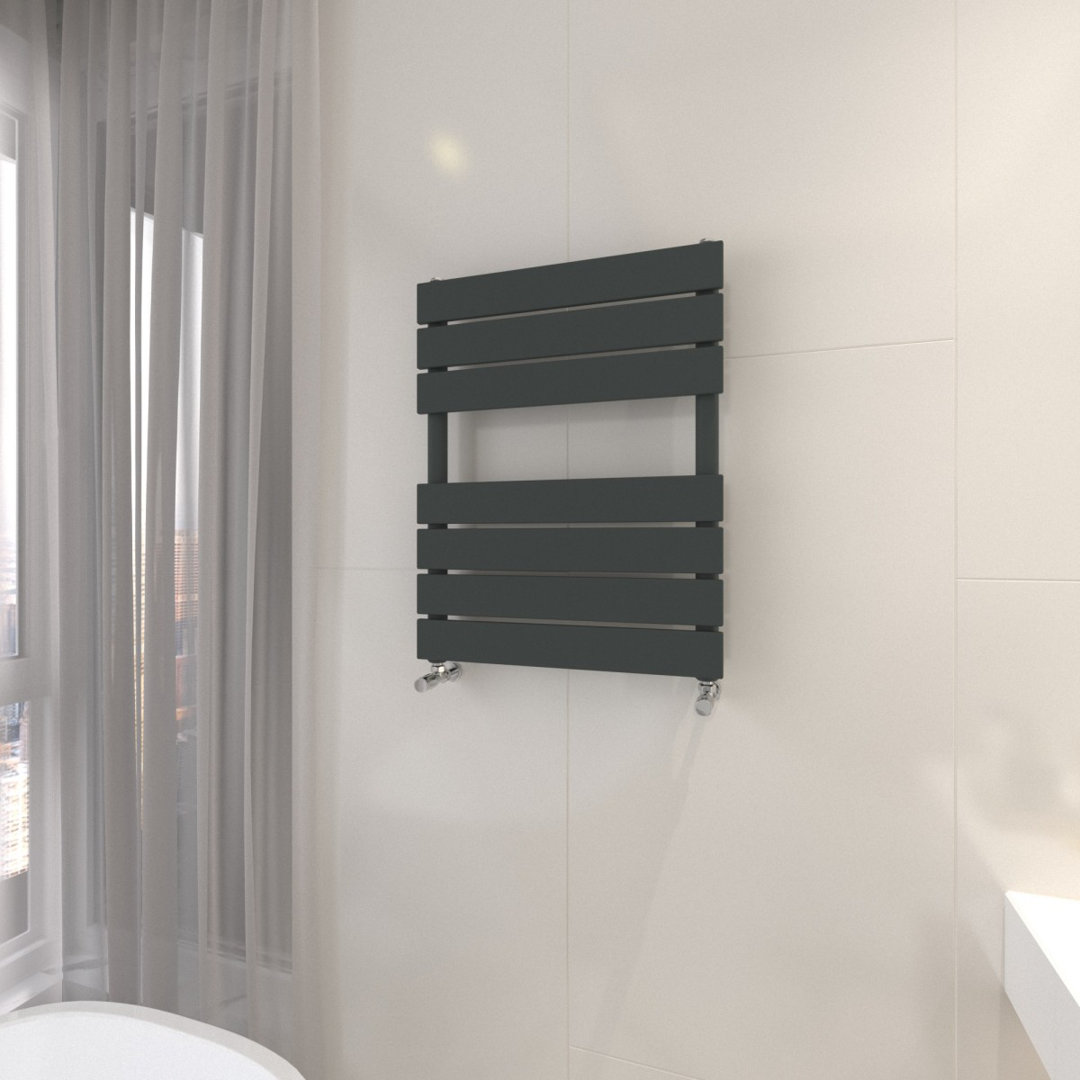 Noella Anthracite Flat Panel Towel Rail Designer Radiator