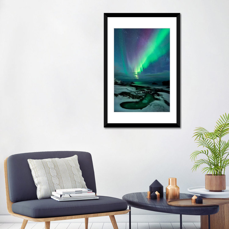 « epic creation », impression sur toile, Blanc, H 24 po x l 16 po x P 1 po, Papier d'art encadré noir