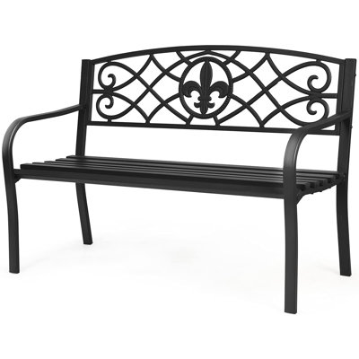 Overturf Metal Outdoor Bench