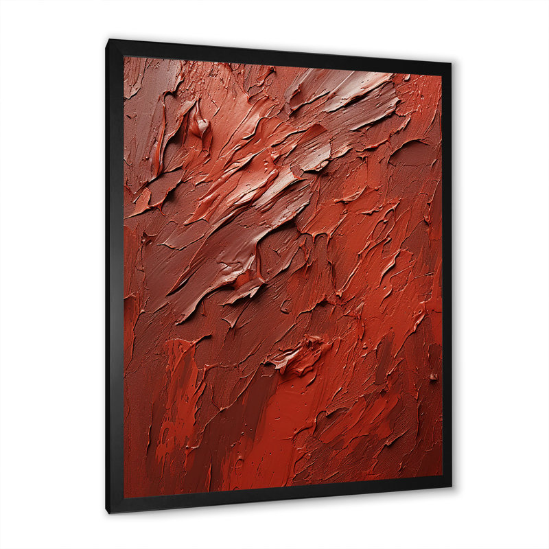 Impression sur toile Bitterweet Brushwork II - Abstract Collages, Cadre simple noir, H 40 po x l 30 po x P 1,5 po
