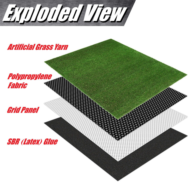 Artificial Grass Turf Customized 1.78" H Thick Synthetic Pet Friendly Lawn Turf Carpet, 1.78" H x 936" W x 144" D