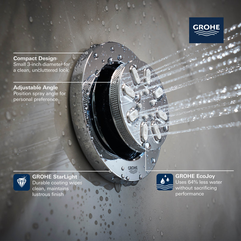 Grohe Rainshower Aqua Body Spray Round, Brushed Nickel