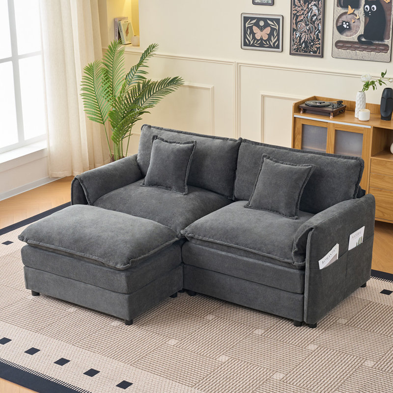 L Shaped Couch (Gray)