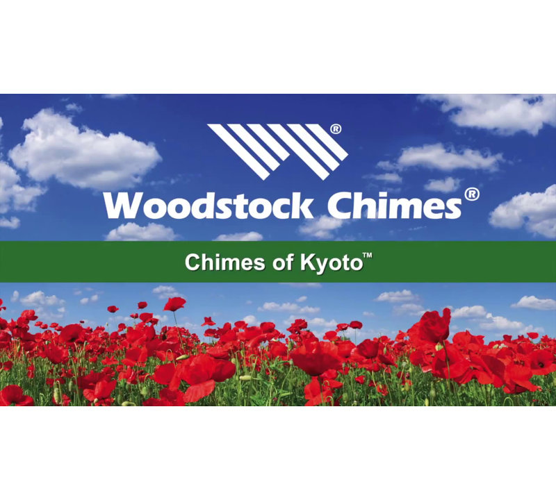 Kyoto 25" Silver and Wood Wind Chime