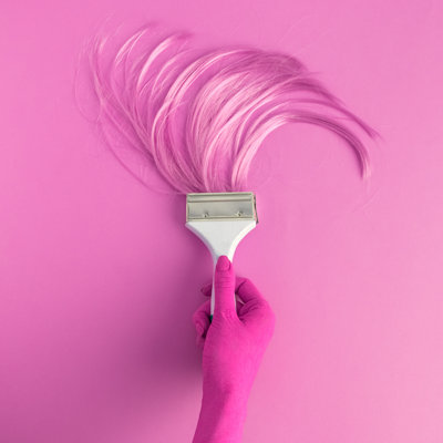 Hand Holding Hair Brush - Wrapped Canvas Print