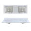 60'' Marble Double Vanity Top with Sink Faucet Holes